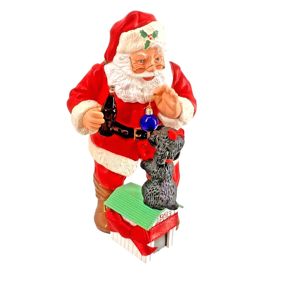 Hallmark Keepsake Ornament 1993 Playful Pals Coca-Cola Santa with Poodle Puppy